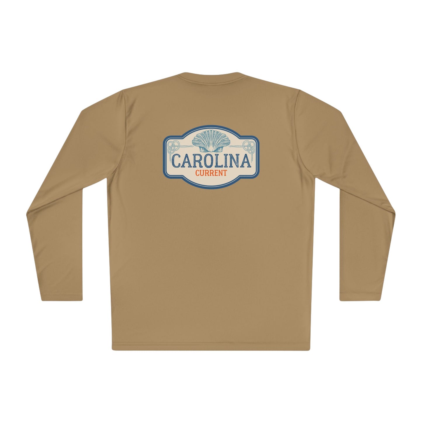 Vintage Shell Carolina Current Long Sleeve Tee - Unisex Lightweight Long Sleeve Tee, Vintage Tee, Shell Design Tee, Carolina Tee,