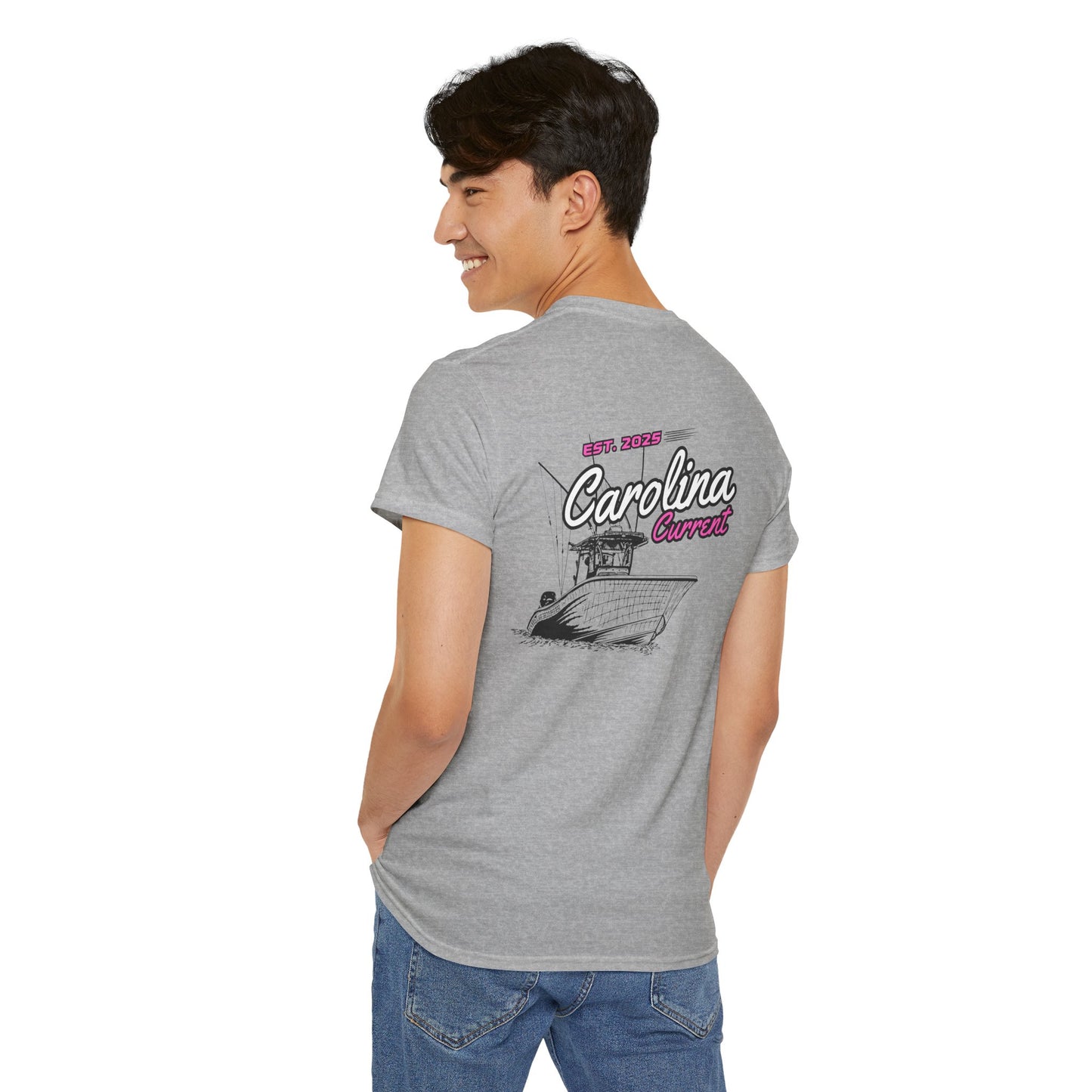 Pink Boat T-Shirt - Carolina Current Design