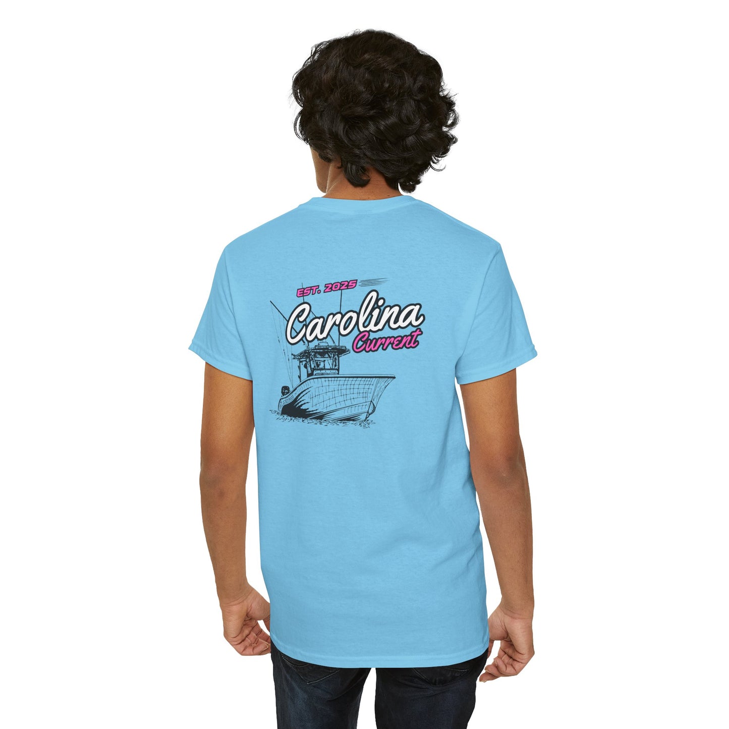 Pink Boat T-Shirt - Carolina Current Design