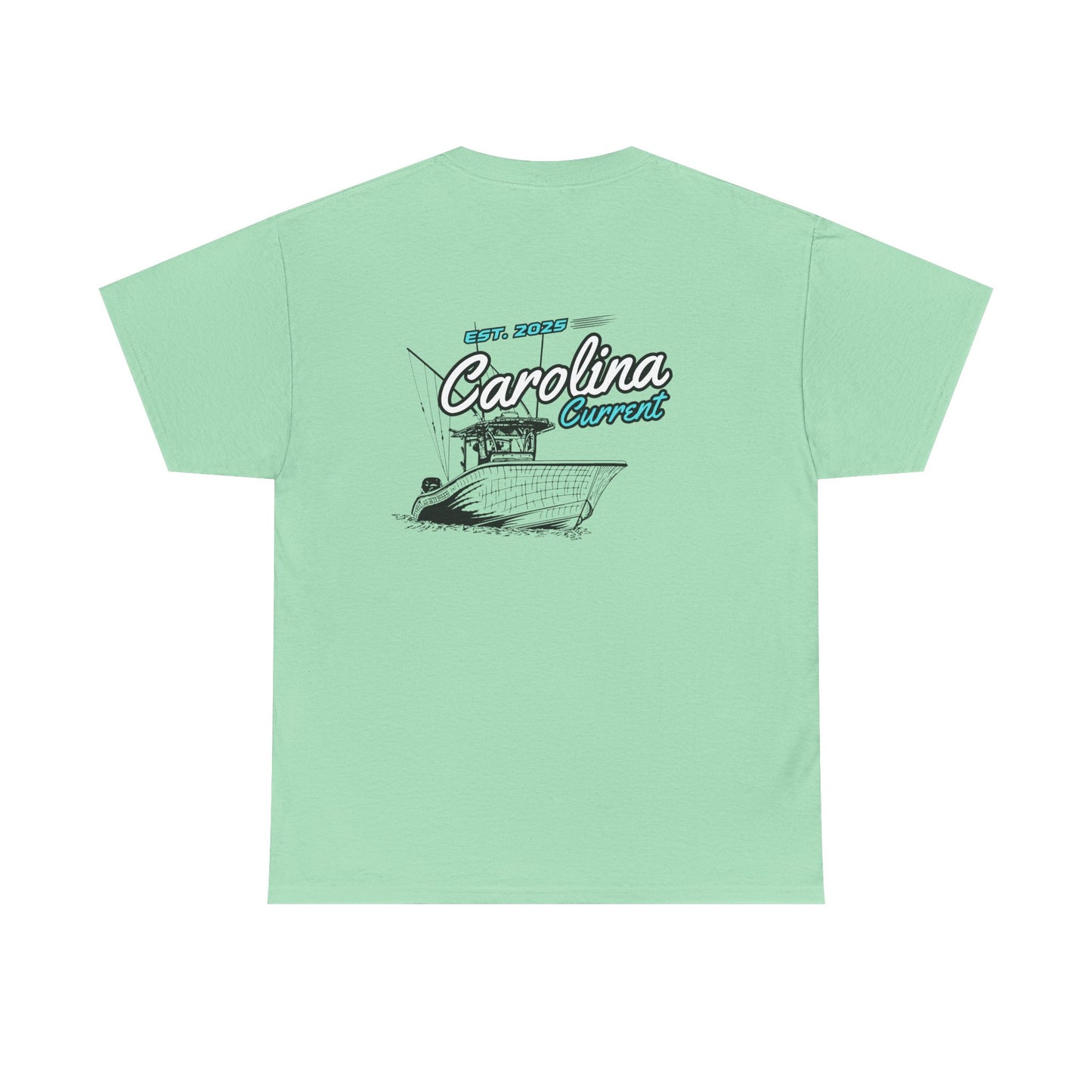 Turquoise Boat Unisex Tee - Carolina Current Design