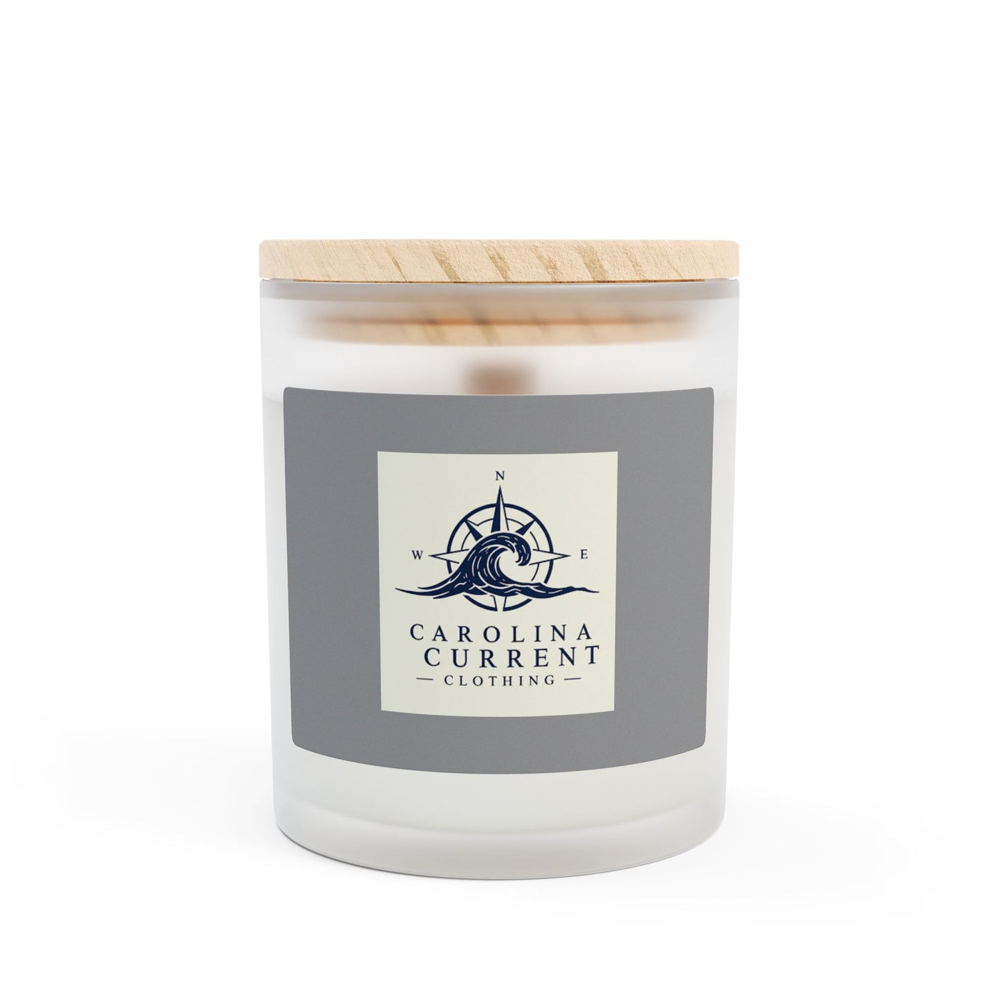 Carolina Current Clothing: Frosted Glass Candle, 11oz