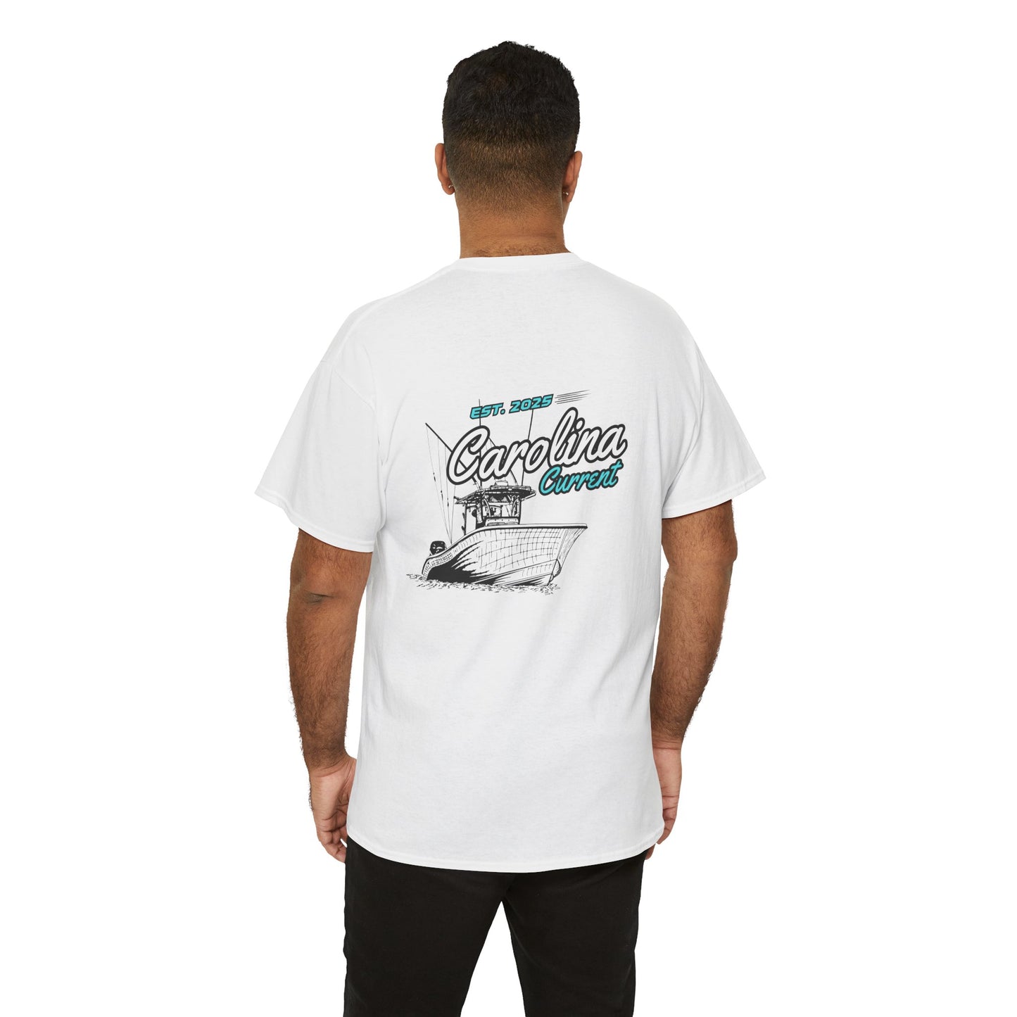 Turquoise Boat Unisex Tee - Carolina Current Design