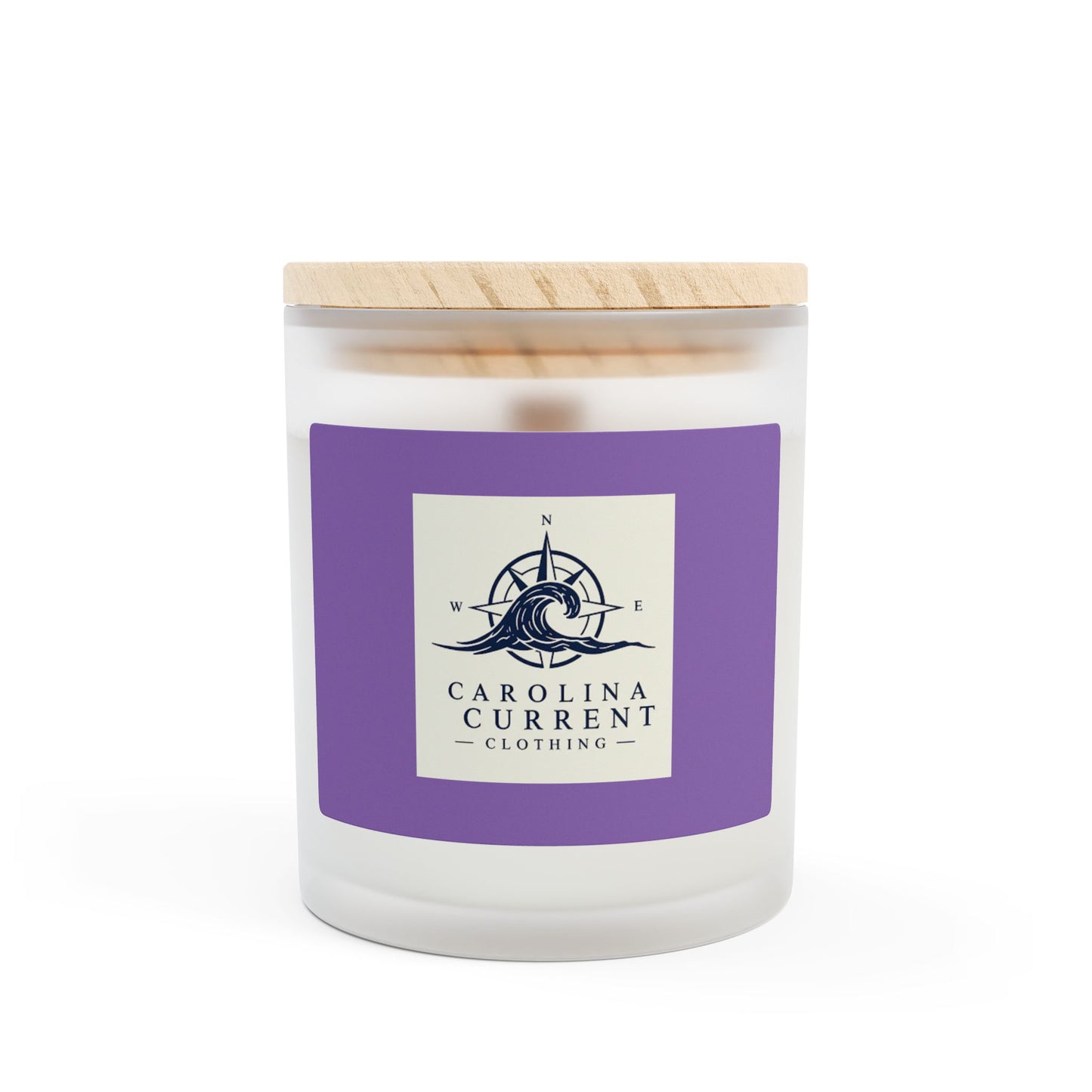 Carolina Current Clothing: Frosted Glass Candle, 11oz