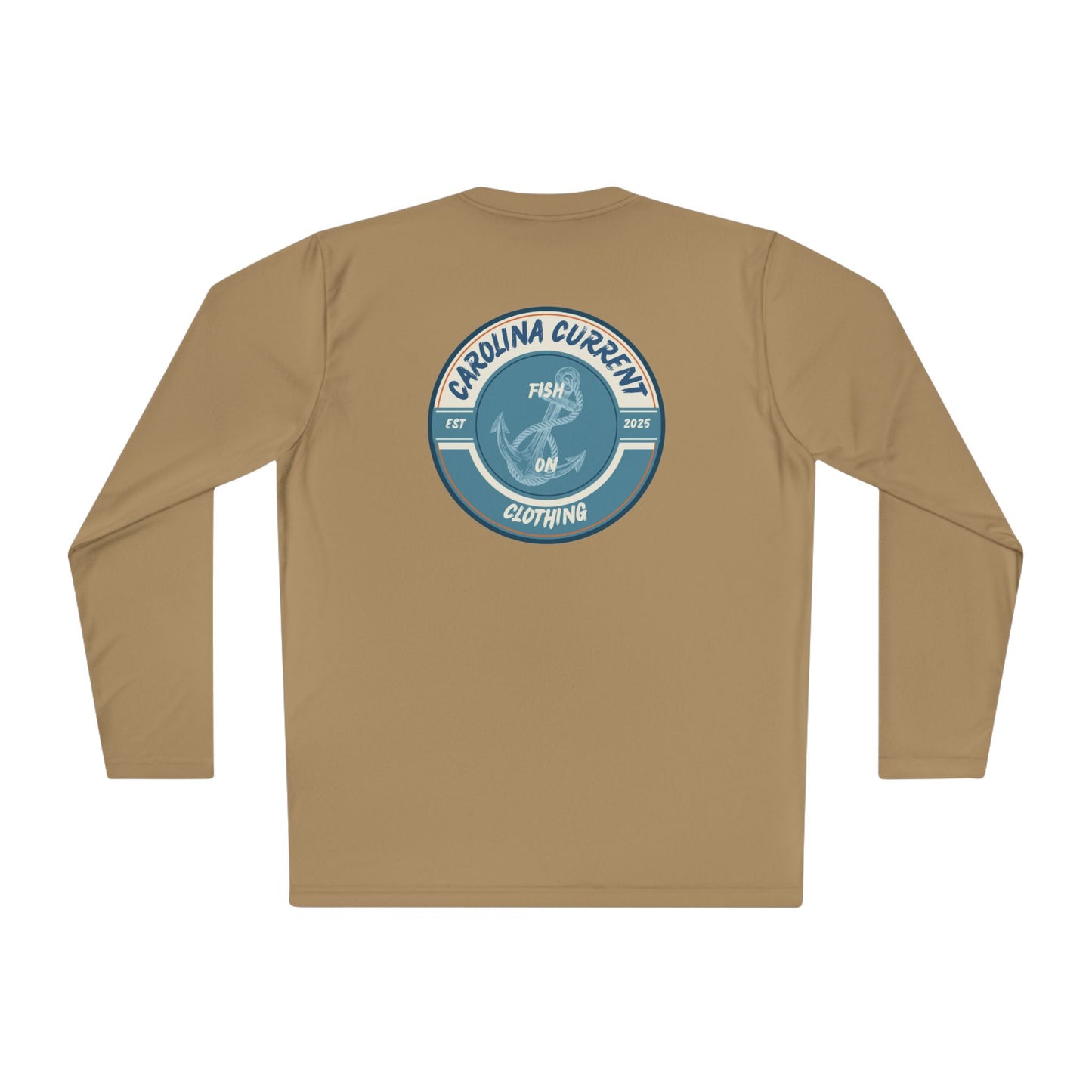 Carolina Current Vintage Fish Long Sleeve Tee, Unisex Lightweight Shirt, Ocean Lover Graphic Top, Coastal Beach Apparel, Fishing Enthusiast