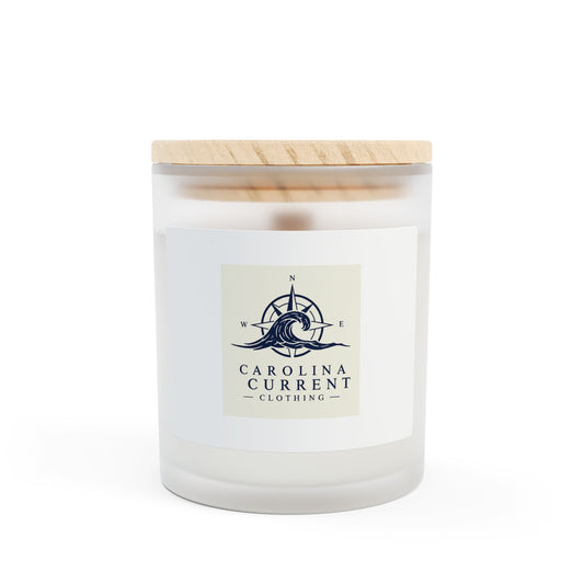 Carolina Current Clothing: Frosted Glass Candle, 11oz