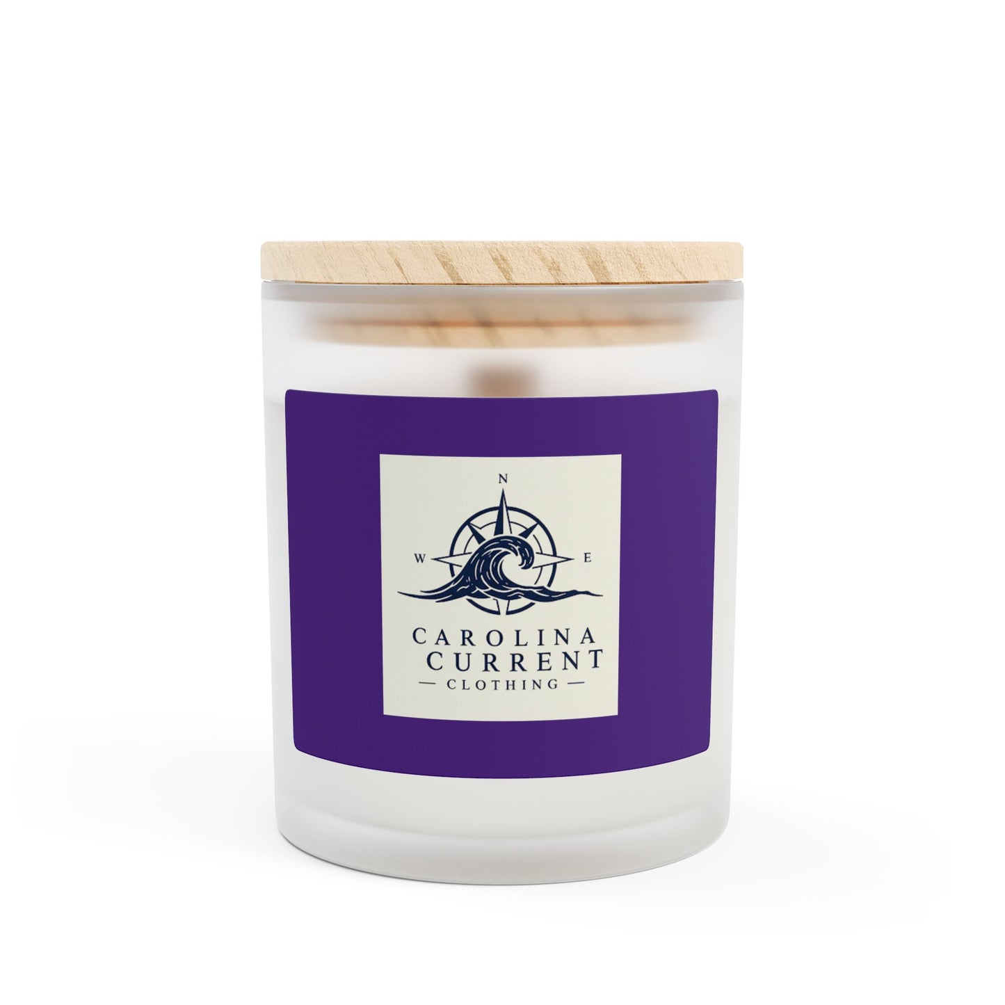 Carolina Current Clothing: Frosted Glass Candle, 11oz