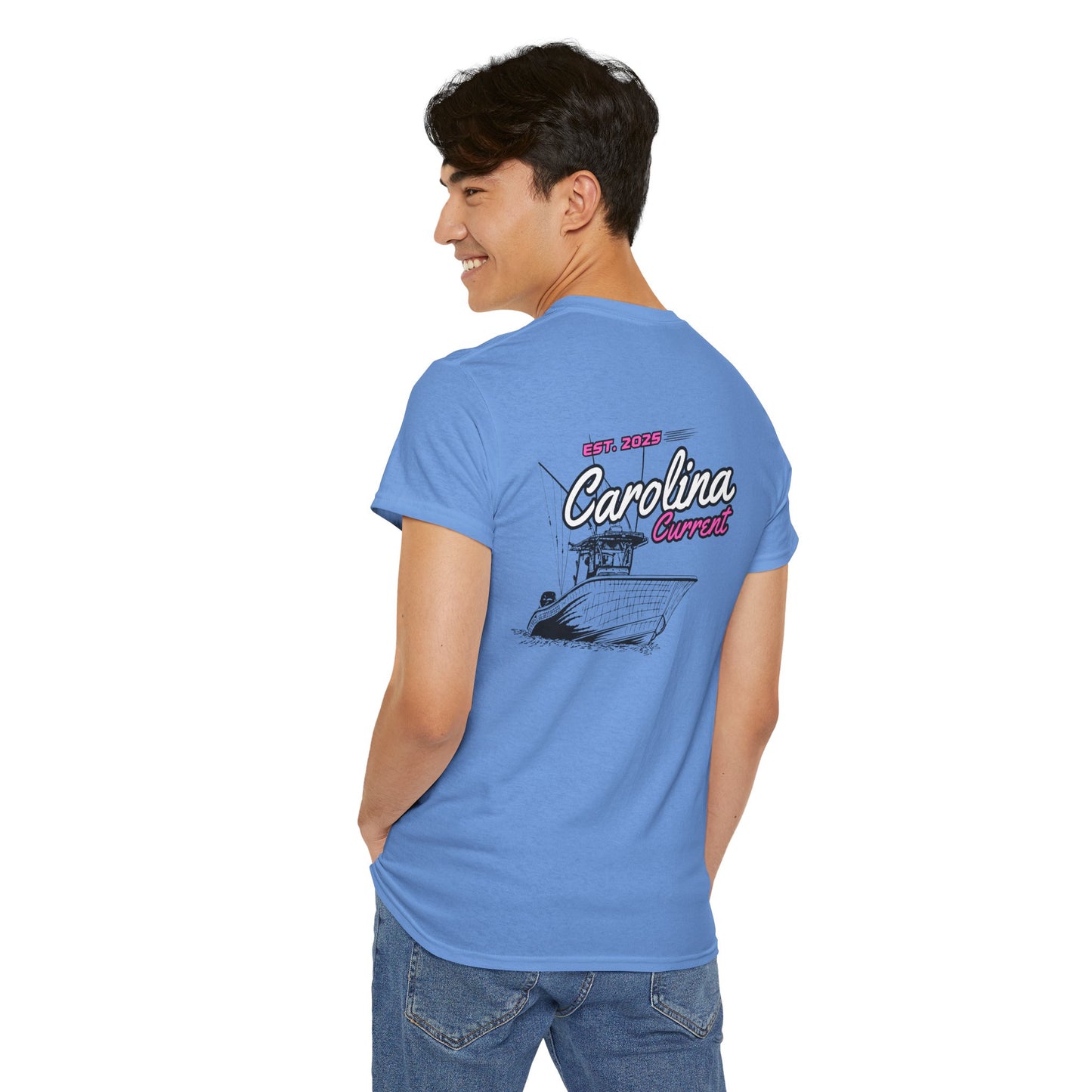 Pink Boat T-Shirt - Carolina Current Design