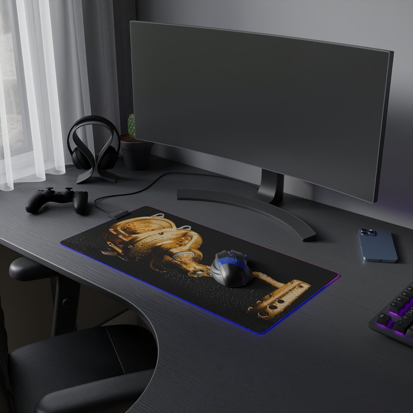 Gaming Mouse Pad - Fishing Themed LED