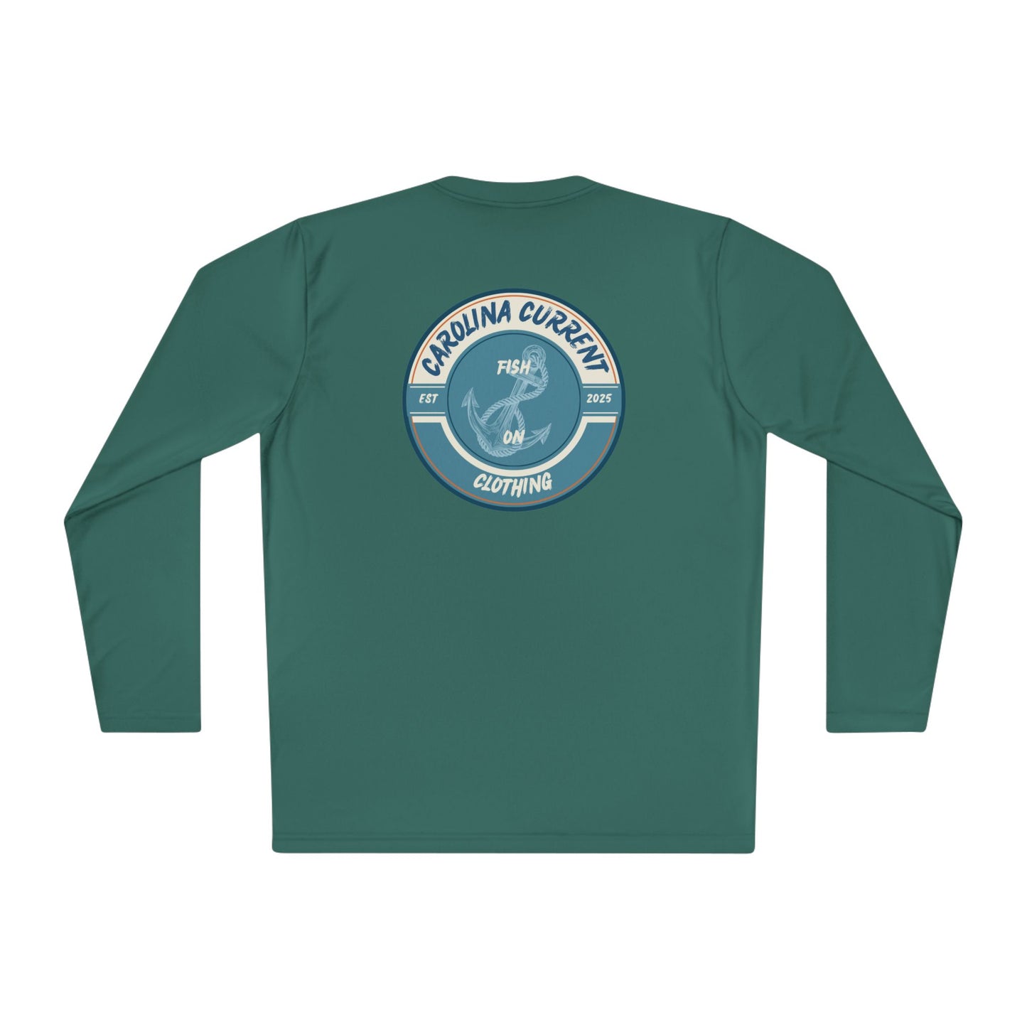 Carolina Current Vintage Fish Long Sleeve Tee, Unisex Lightweight Shirt, Ocean Lover Graphic Top, Coastal Beach Apparel, Fishing Enthusiast