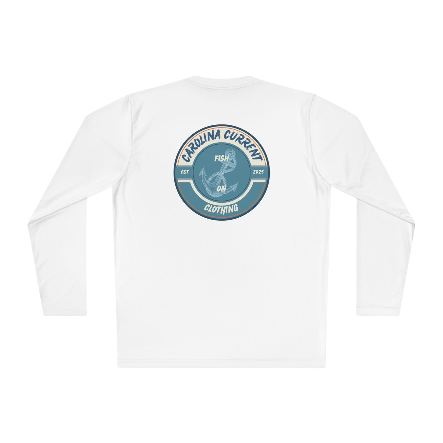 Carolina Current Vintage Fish Long Sleeve Tee, Unisex Lightweight Shirt, Ocean Lover Graphic Top, Coastal Beach Apparel, Fishing Enthusiast