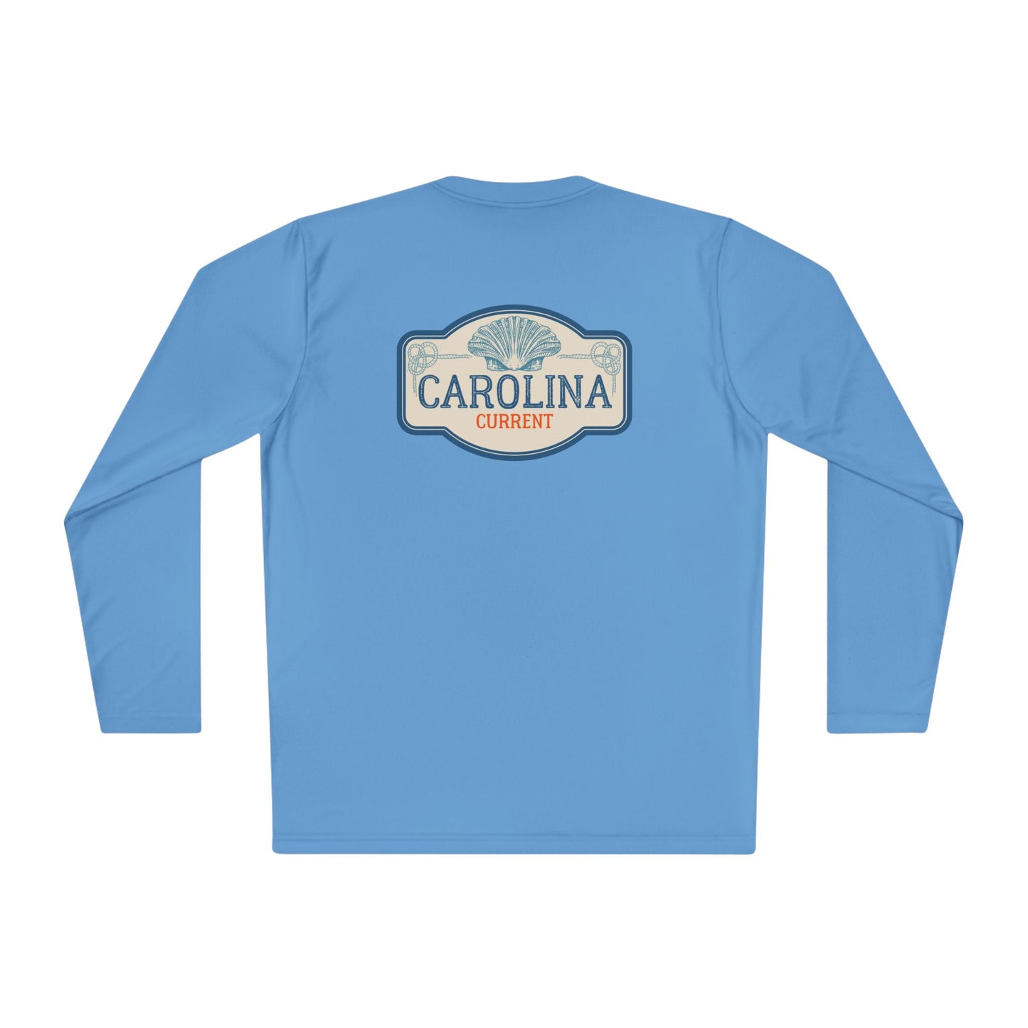 Vintage Shell Carolina Current Long Sleeve Tee - Unisex Lightweight Long Sleeve Tee, Vintage Tee, Shell Design Tee, Carolina Tee,