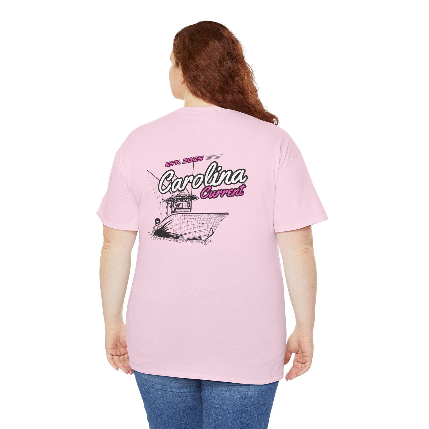 Pink Boat T-Shirt - Carolina Current Design