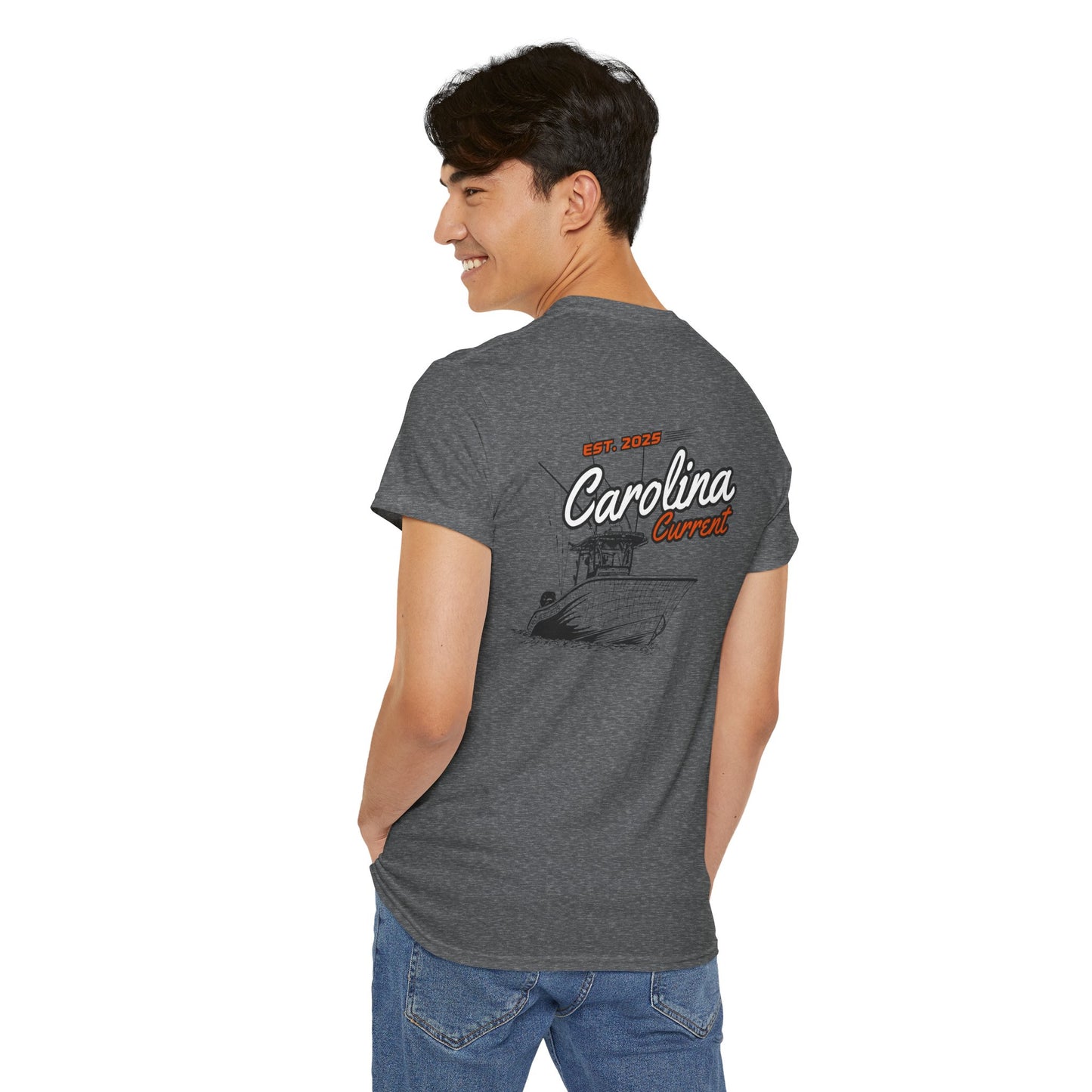 Orange Boat Unisex T-Shirt - Carolina Current Design