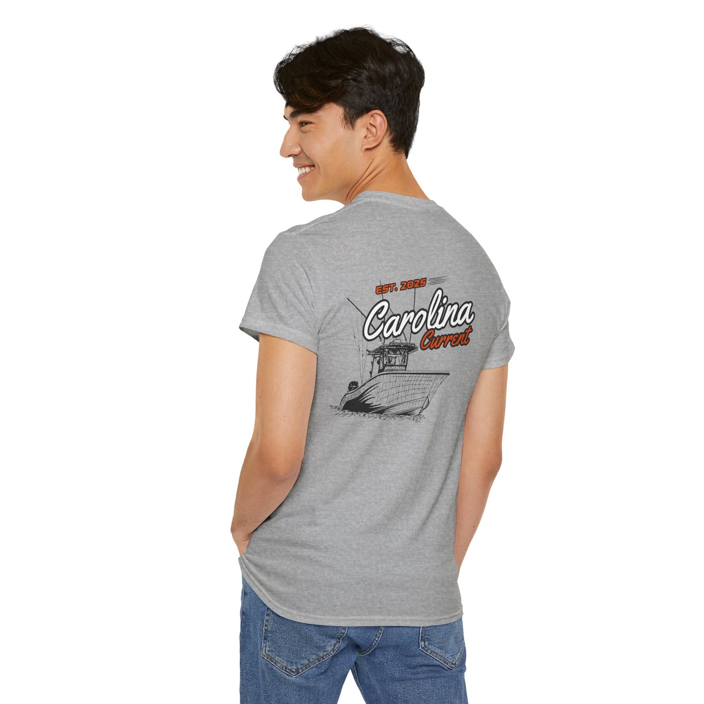 Orange Boat Unisex T-Shirt - Carolina Current Design