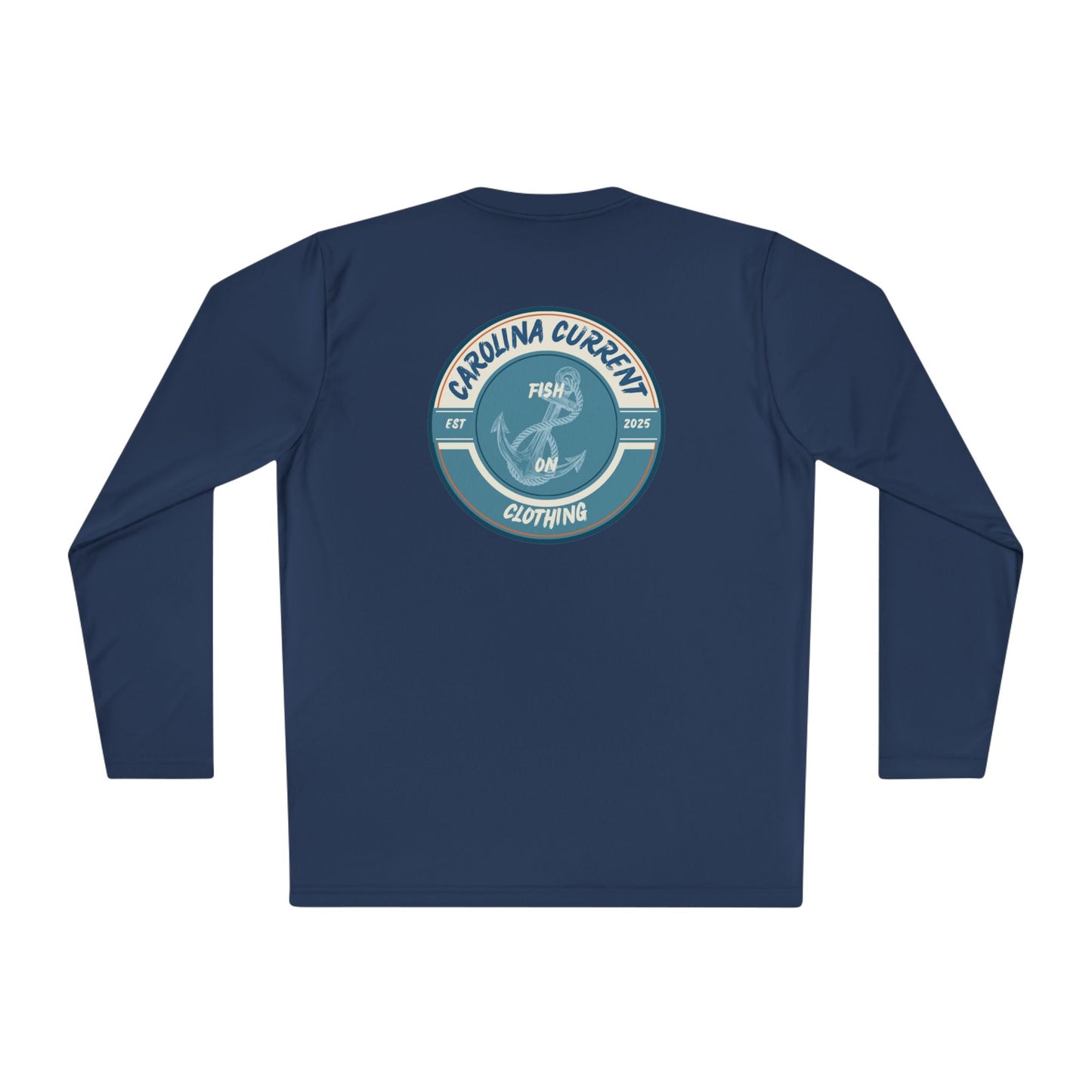 Carolina Current Vintage Fish Long Sleeve Tee, Unisex Lightweight Shirt, Ocean Lover Graphic Top, Coastal Beach Apparel, Fishing Enthusiast