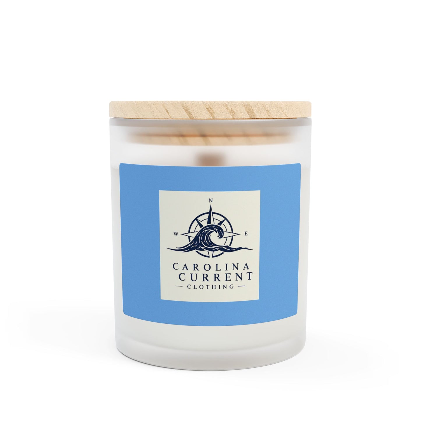 Carolina Current Clothing: Frosted Glass Candle, 11oz