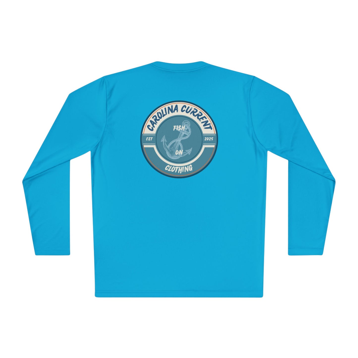 Carolina Current Vintage Fish Long Sleeve Tee, Unisex Lightweight Shirt, Ocean Lover Graphic Top, Coastal Beach Apparel, Fishing Enthusiast