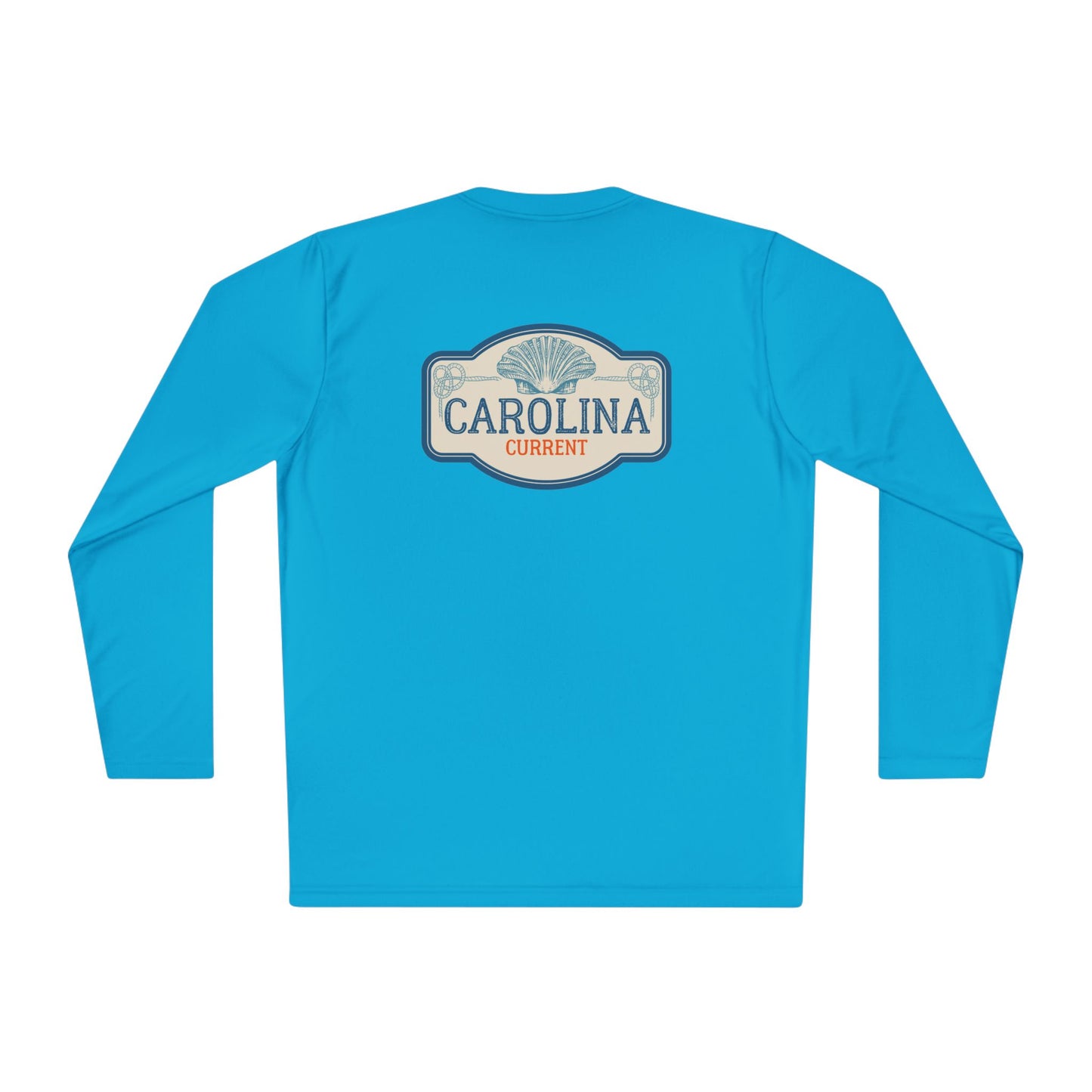 Vintage Shell Carolina Current Long Sleeve Tee - Unisex Lightweight Long Sleeve Tee, Vintage Tee, Shell Design Tee, Carolina Tee,