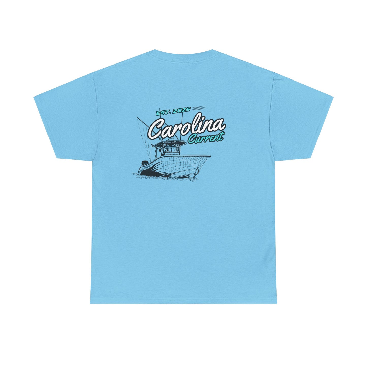 Turquoise Boat Unisex Tee - Carolina Current Design