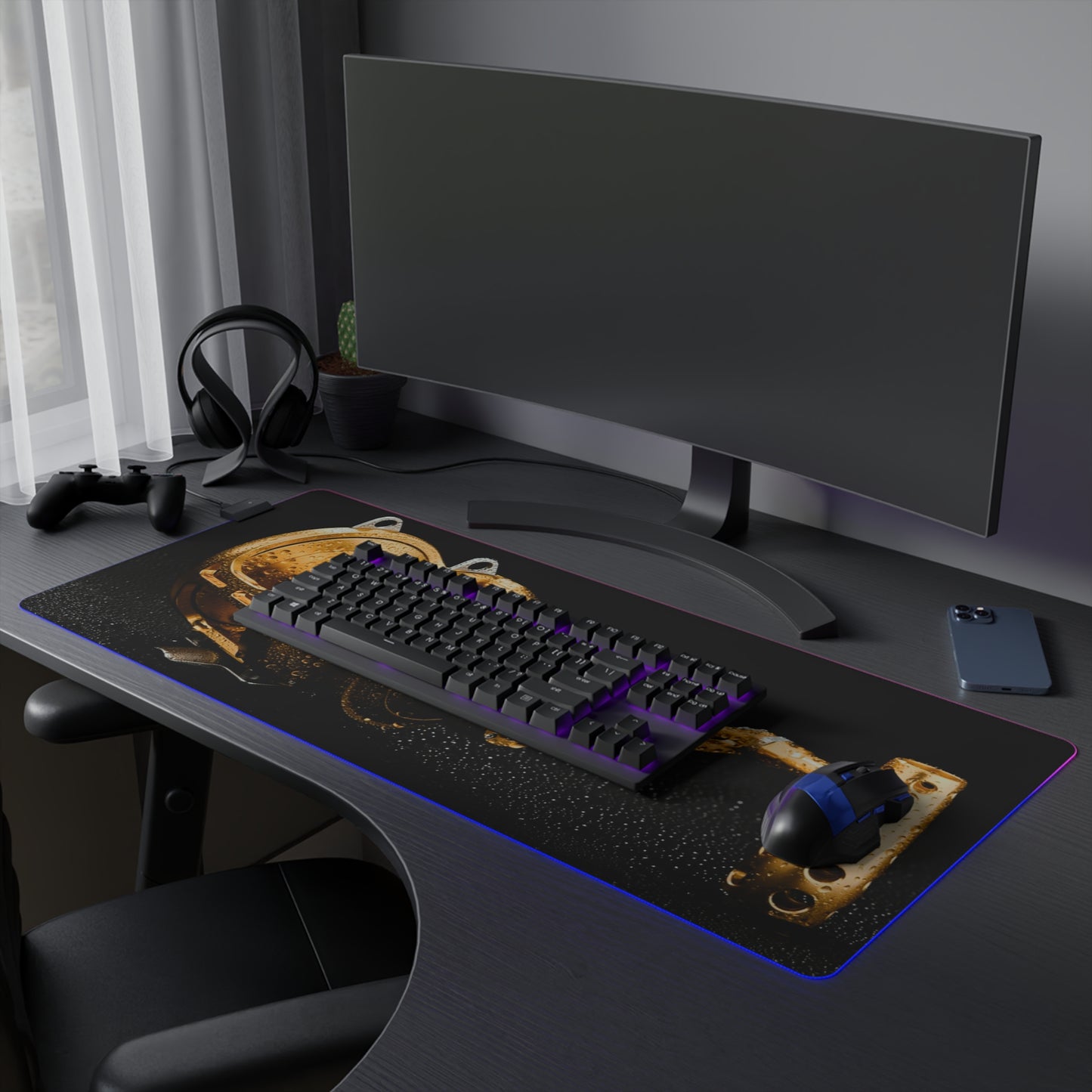 Gaming Mouse Pad - Fishing Themed LED