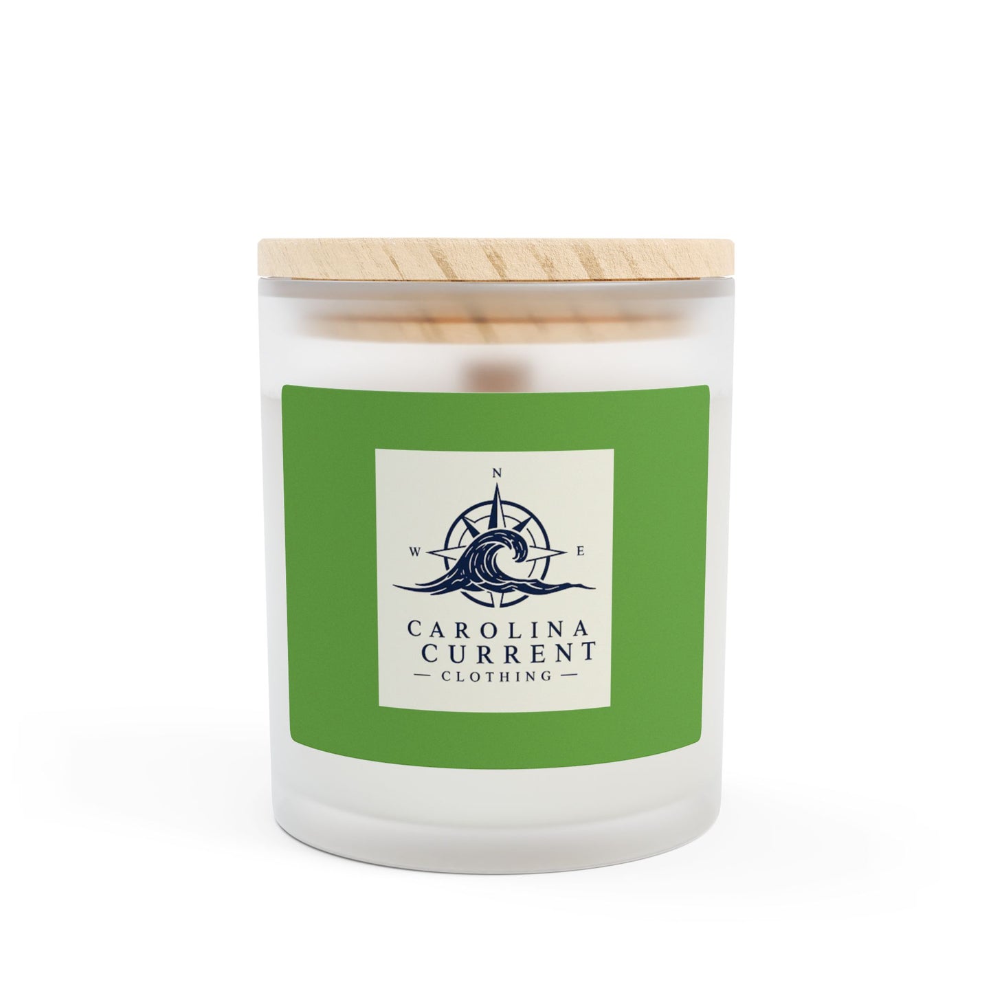 Carolina Current Clothing: Frosted Glass Candle, 11oz