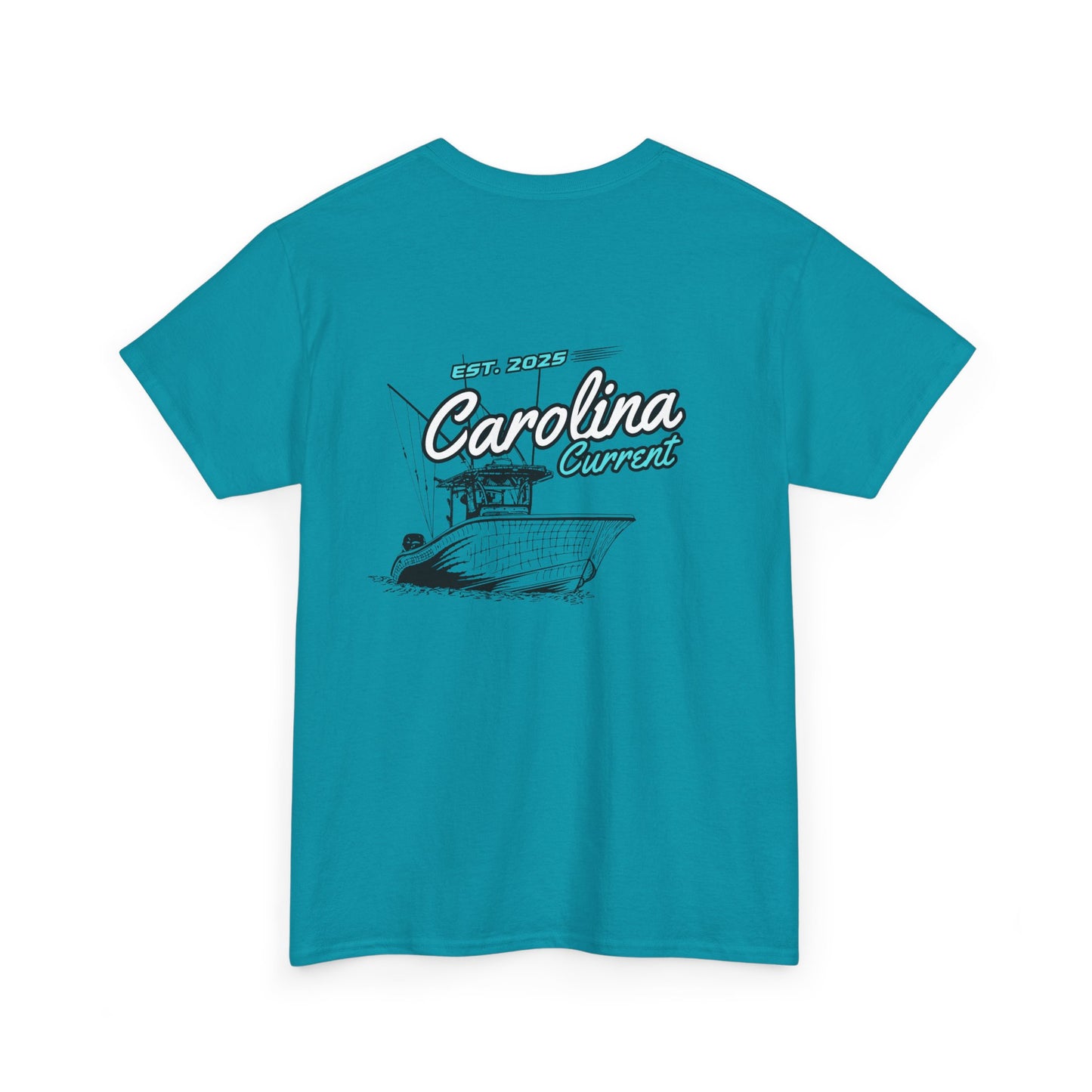 Turquoise Boat Unisex Tee - Carolina Current Design