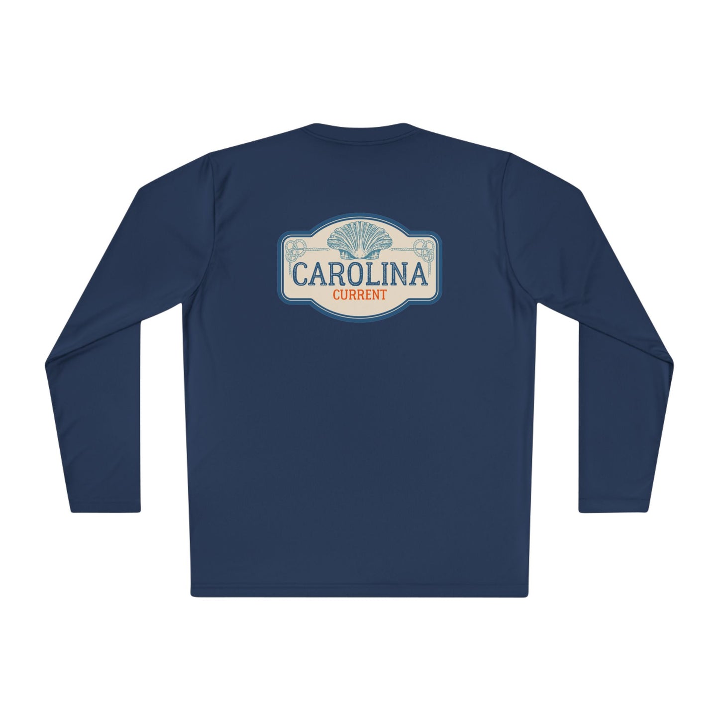 Vintage Shell Carolina Current Long Sleeve Tee - Unisex Lightweight Long Sleeve Tee, Vintage Tee, Shell Design Tee, Carolina Tee,