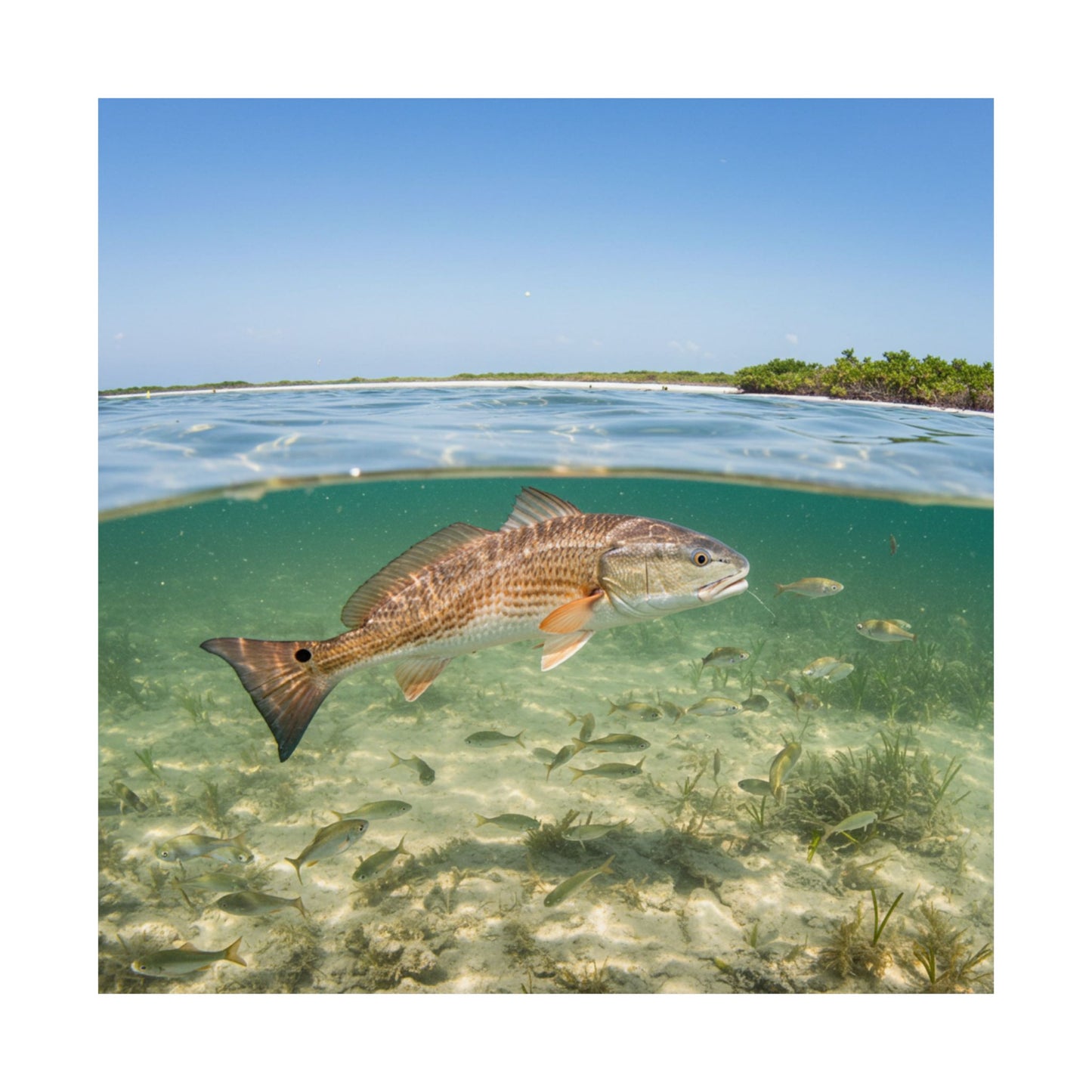 Redfish Cruising the Flats Poster