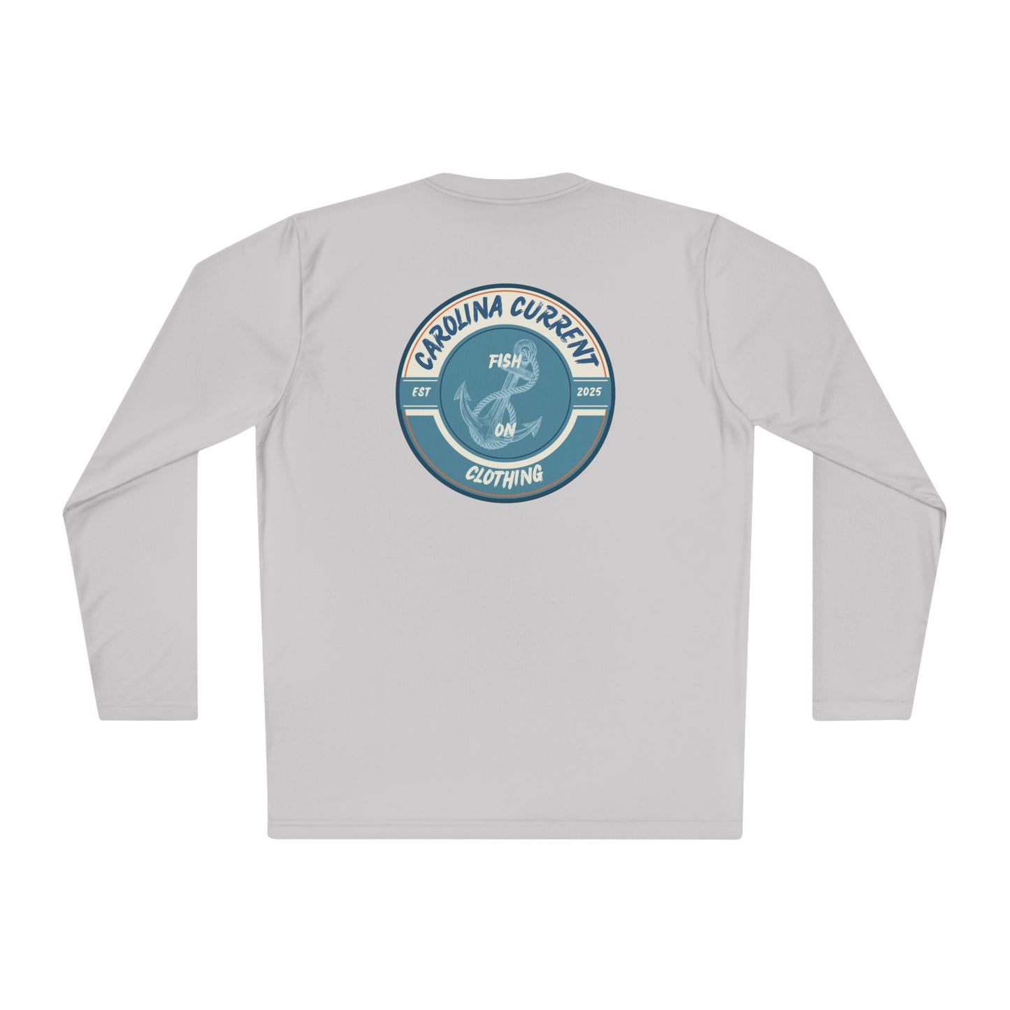 Carolina Current Vintage Fish Long Sleeve Tee, Unisex Lightweight Shirt, Ocean Lover Graphic Top, Coastal Beach Apparel, Fishing Enthusiast