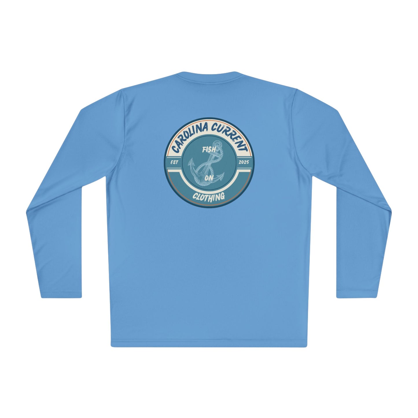 Carolina Current Vintage Fish Long Sleeve Tee, Unisex Lightweight Shirt, Ocean Lover Graphic Top, Coastal Beach Apparel, Fishing Enthusiast